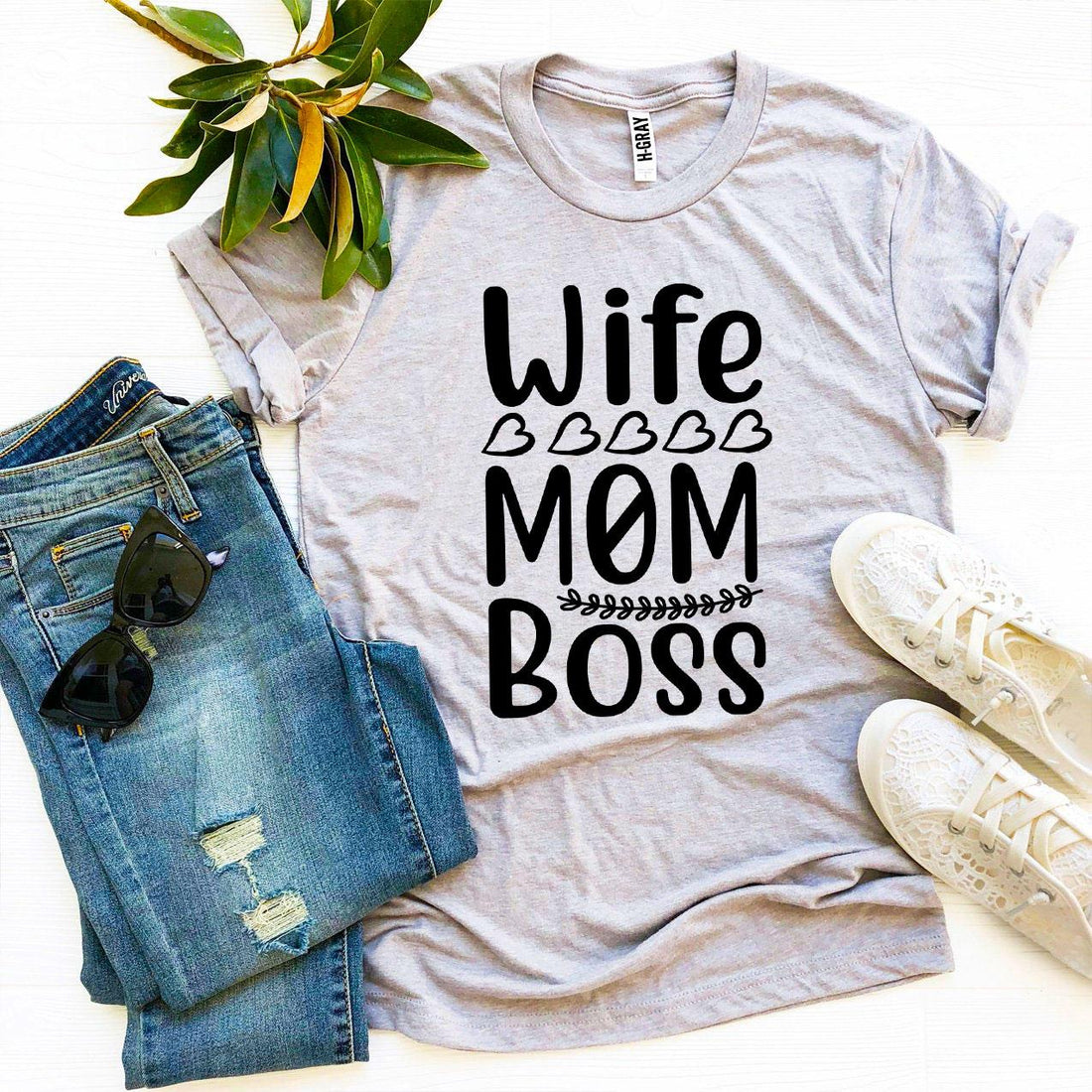 Wife Mom Boss T-shirt Agate