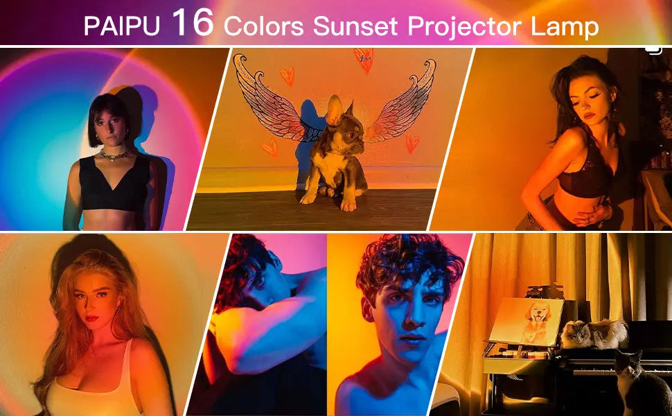 16 Colors Sunset Projection Lamp Sunset Lamp Teal Simba