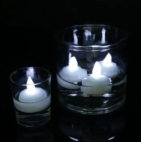 12Pcs LED Tea Lights Flameless Candles for Weeding Party Decor Teal Simba