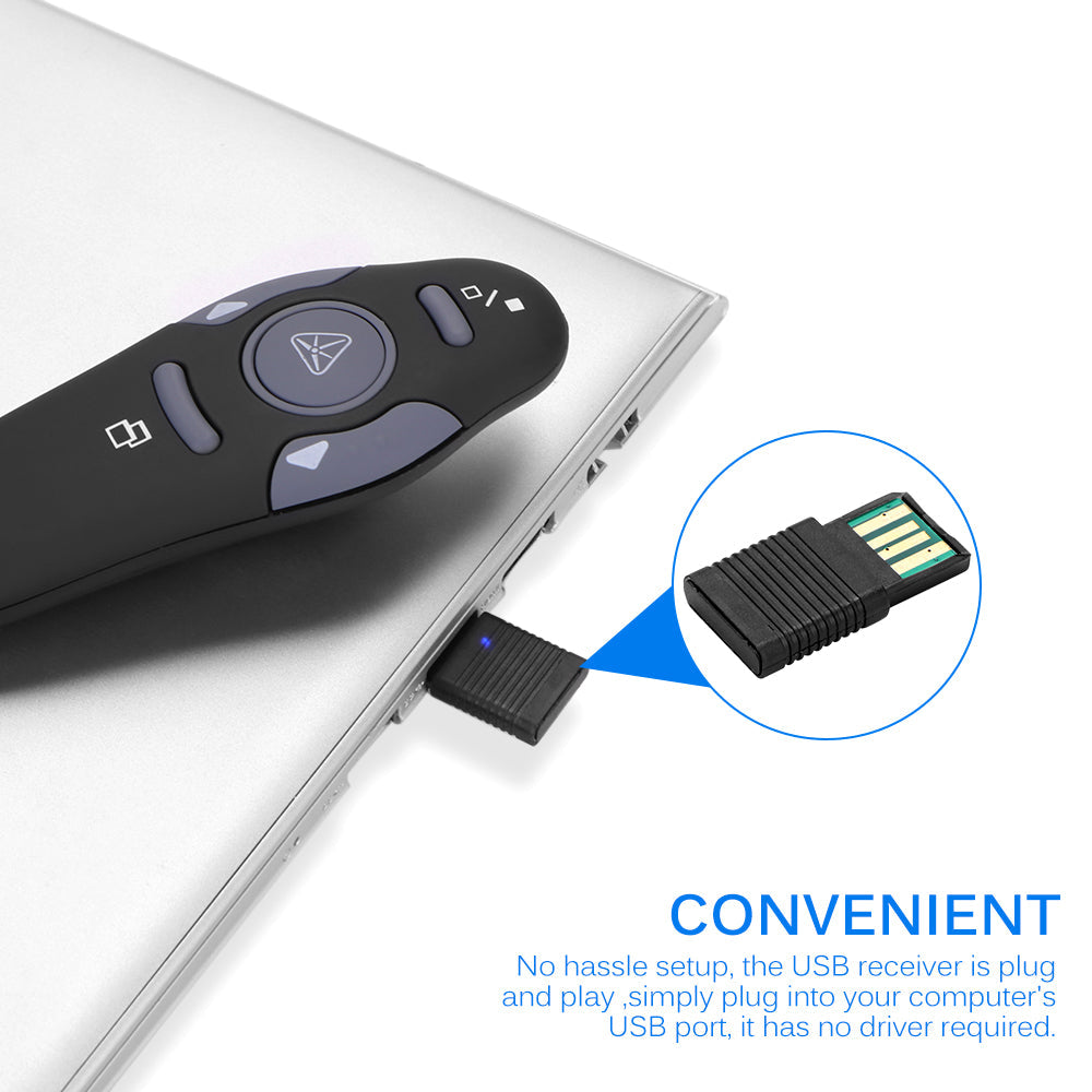 Wireless Presenter with Red Laser Pointers Pen USB Teal Simba