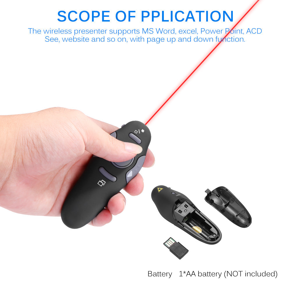 Wireless Presenter with Red Laser Pointers Pen USB Teal Simba