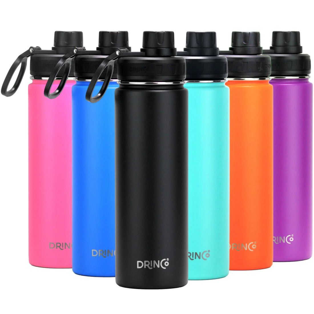 DRINCO® 22oz Stainless Steel Sport Water Bottle - Black Orchid Lavender