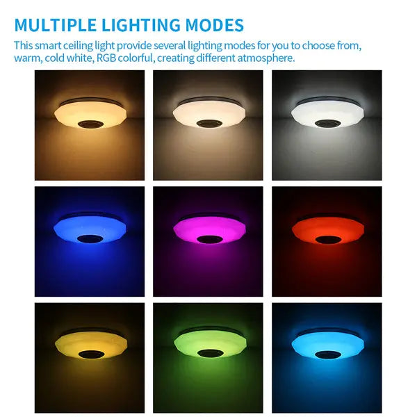 Bluetooth Wireless RGB Music Ceiling Light Teal Simba
