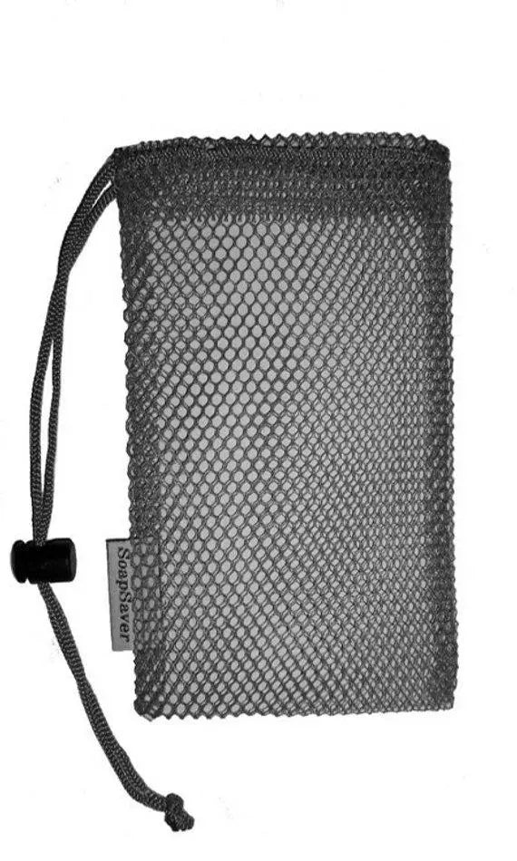 Soap Saver Mesh Soap on a Rope Bags Black Oliver