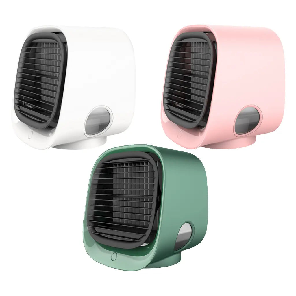 Portable USB Air Cooler Fan Mini Desktop Air Conditioner Teal Simba