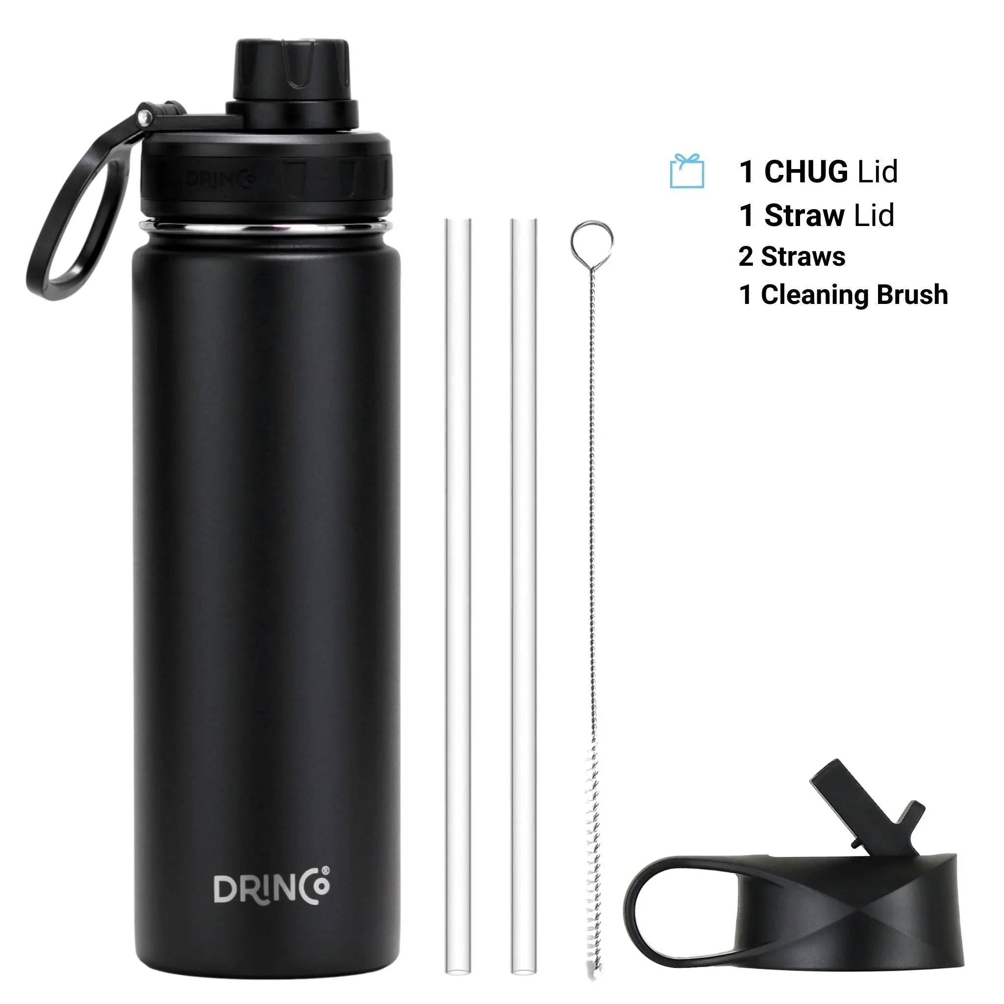 DRINCO® 22oz Stainless Steel Sport Water Bottle - Black Orchid Lavender