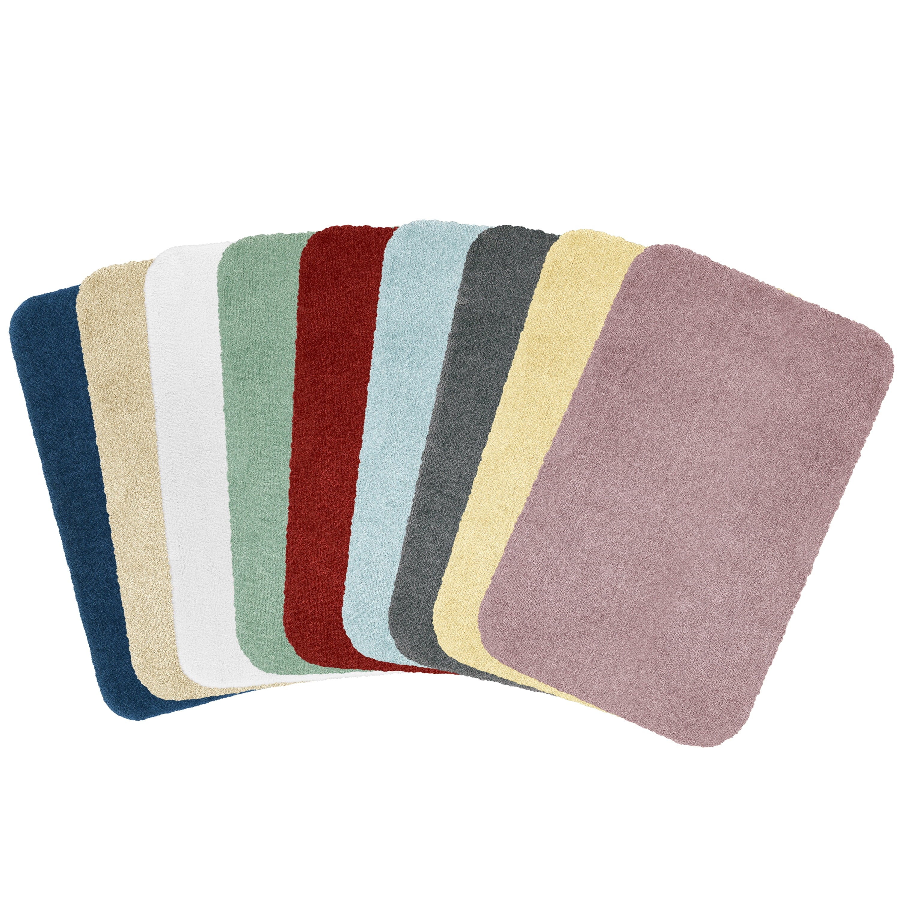 Solid Stripe Light Blue Nylon Bathroom Rug, 20"X32" - 1 Each