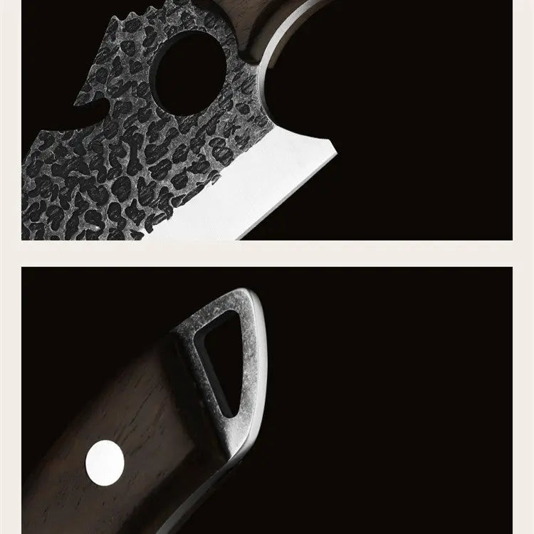 Steel Forging Ring Tactical Kitchen Knife Crimson Medea