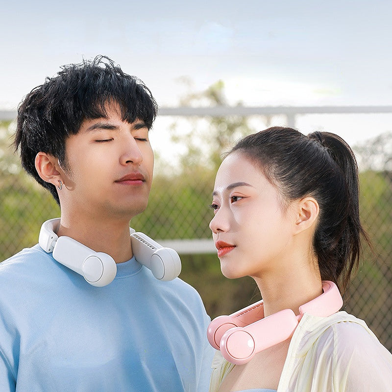 Portable Bladeless USB Rechargeable Mini Neck Fans Maroon Asteria