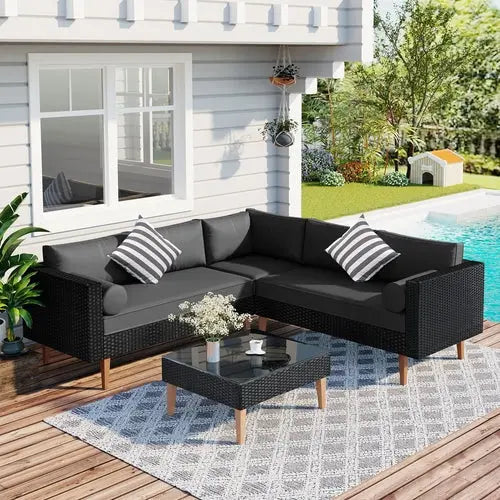 Outdoor Wicker Sofa Set