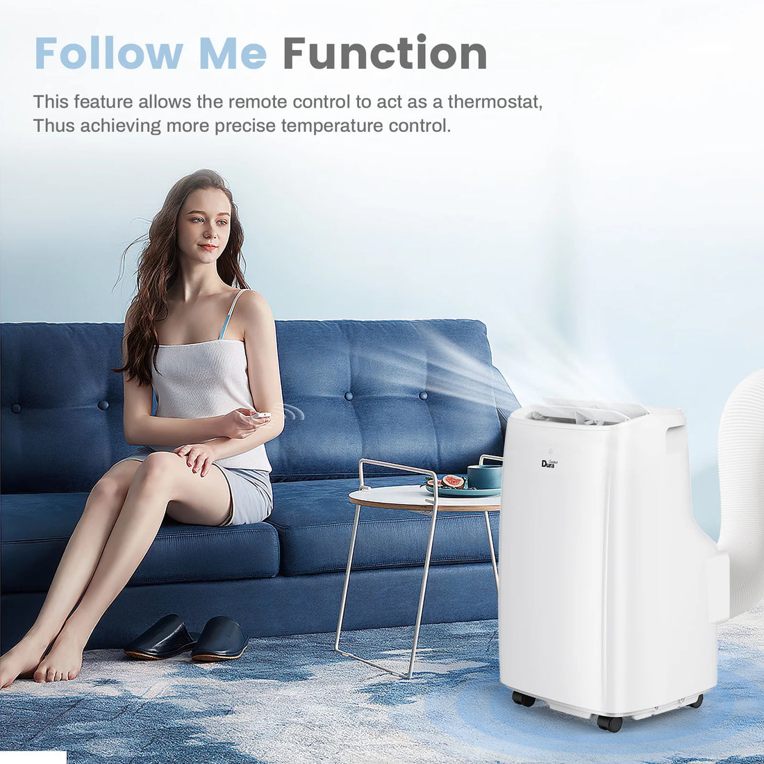 Portable Air Conditioner 10000BTU with Dehumidifier, Fan, Cool, for Room Ups to 300Sq.Ft, 6300BTU SACC