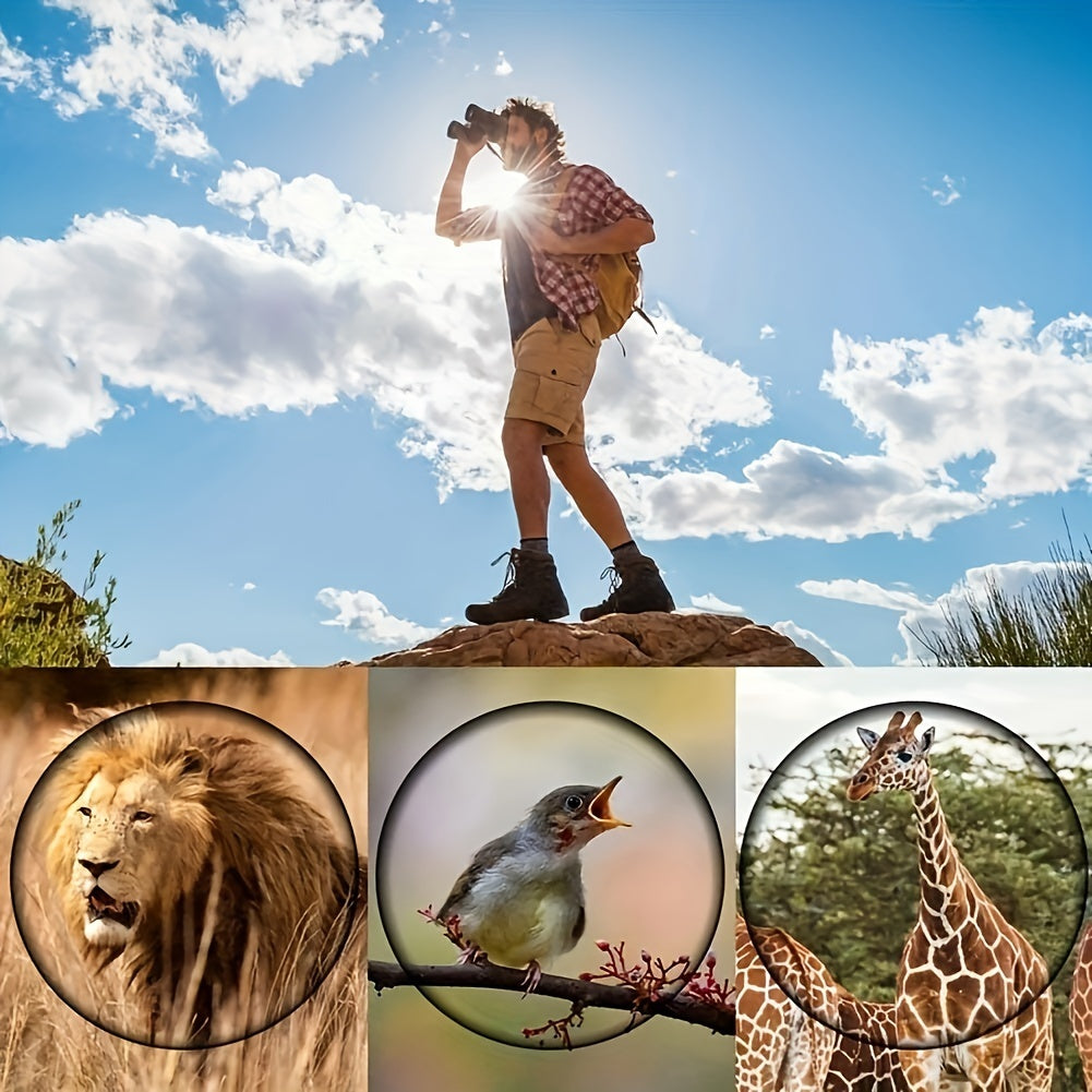 Binoculars For Adults High Power,60x60 With Low Light Night Vision Waterproof Binoculars Watching Outdoor Sports Concerts Binoculars For Bird Watching Professional Pink Lucy