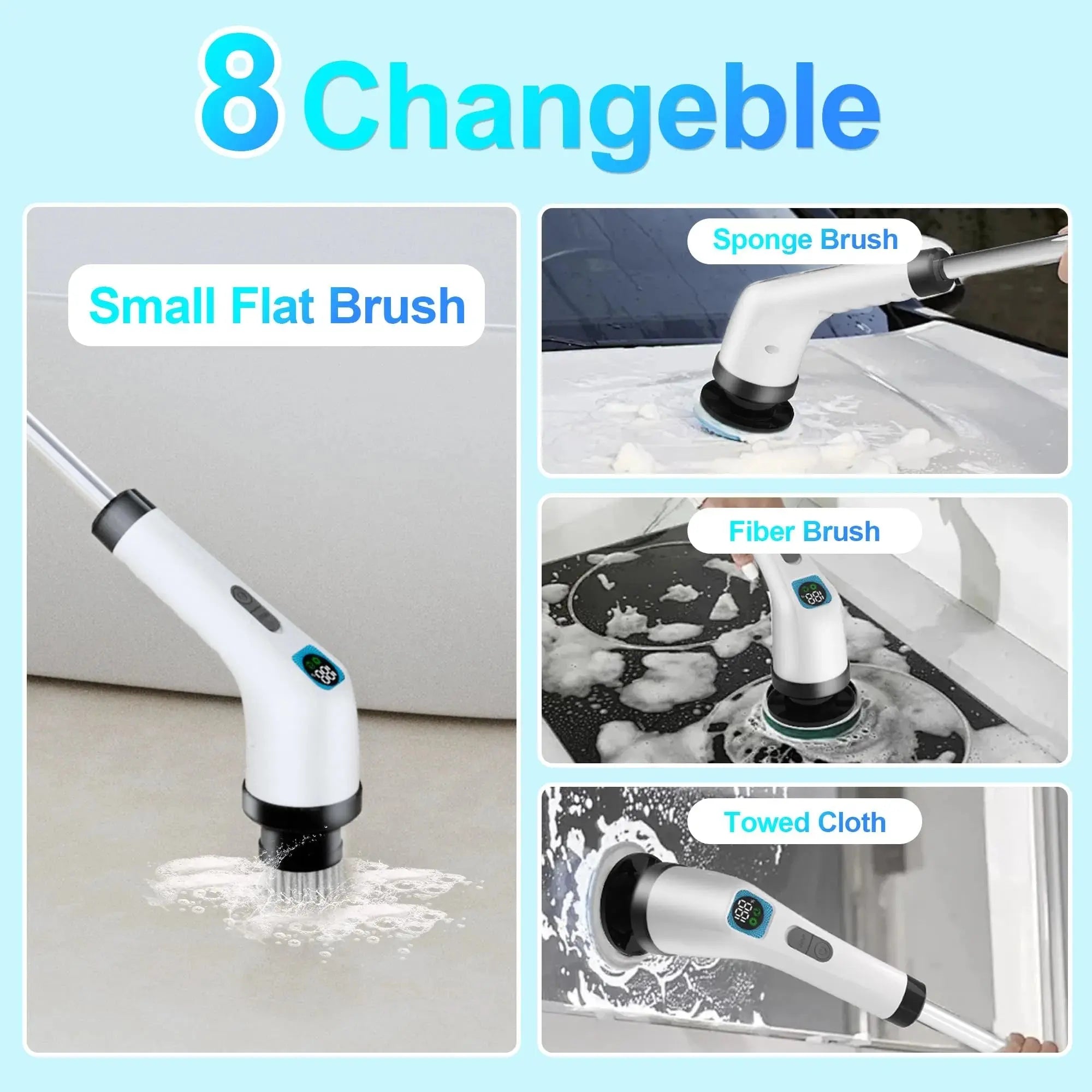 Electric Spin Scrubber For Cleaning - Bathroom Floor Shower Scrubber CJDropshipping