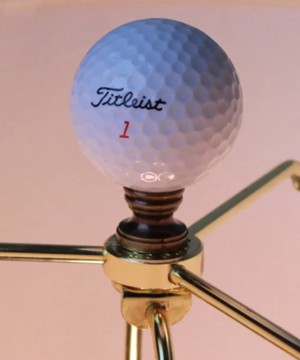 Golf Ball Lamp Finial, White, 2.25"h Thulite