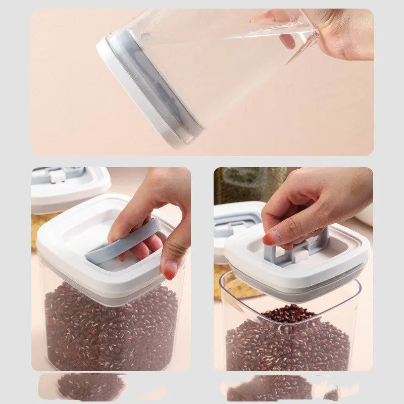 Transparent Stackable Kitchen Dry Goods Crisper Crimson Medea