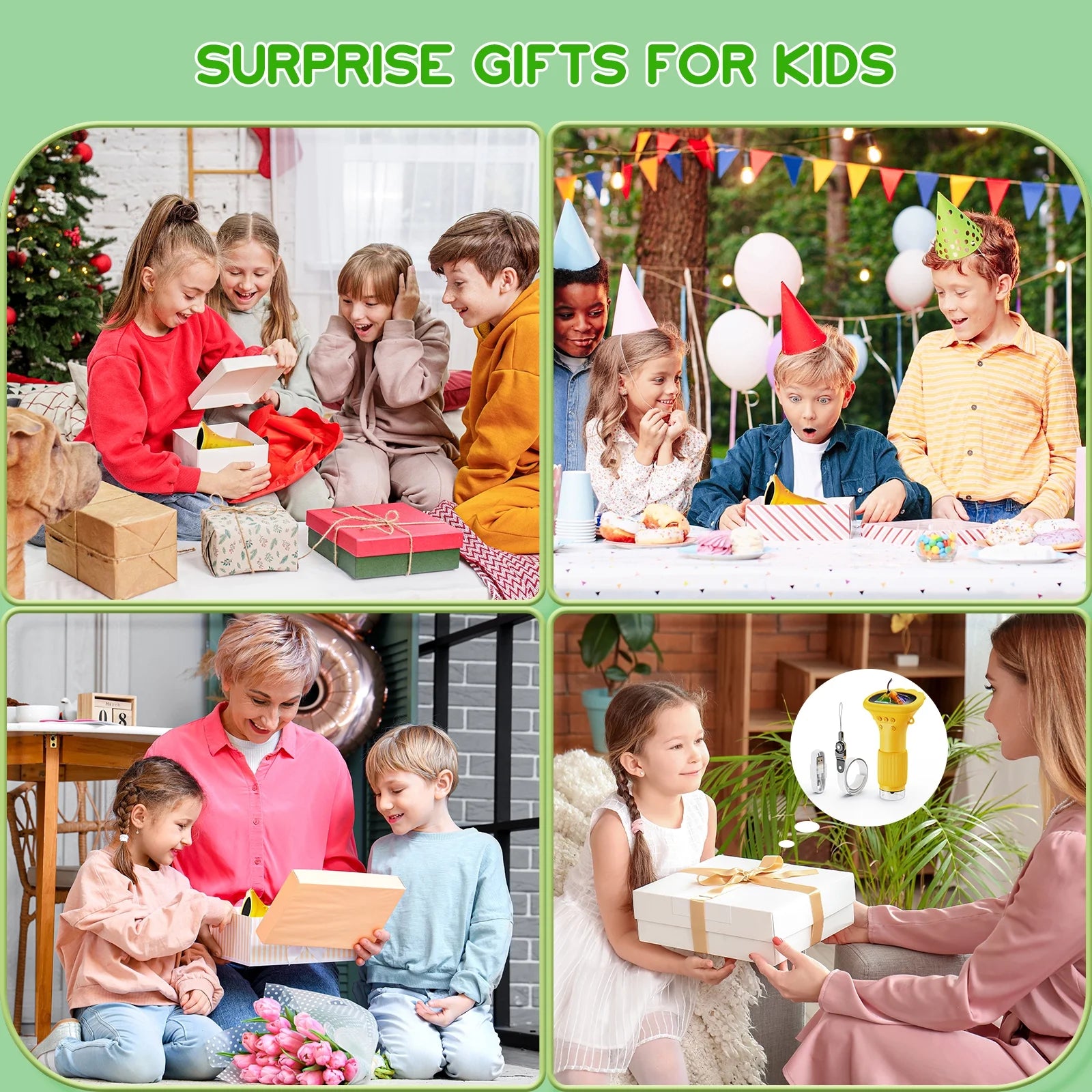 Microscope for Kids, Digital Microscope with 2&