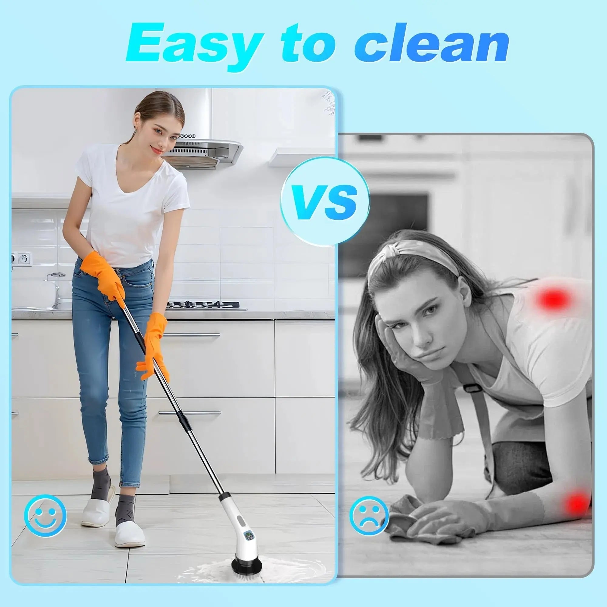 Electric Spin Scrubber For Cleaning - Bathroom Floor Shower Scrubber CJDropshipping