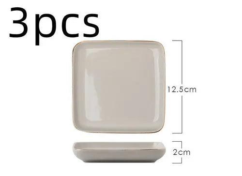 Light Luxury Ceramic Tableware Couple Tableware Crimson Medea