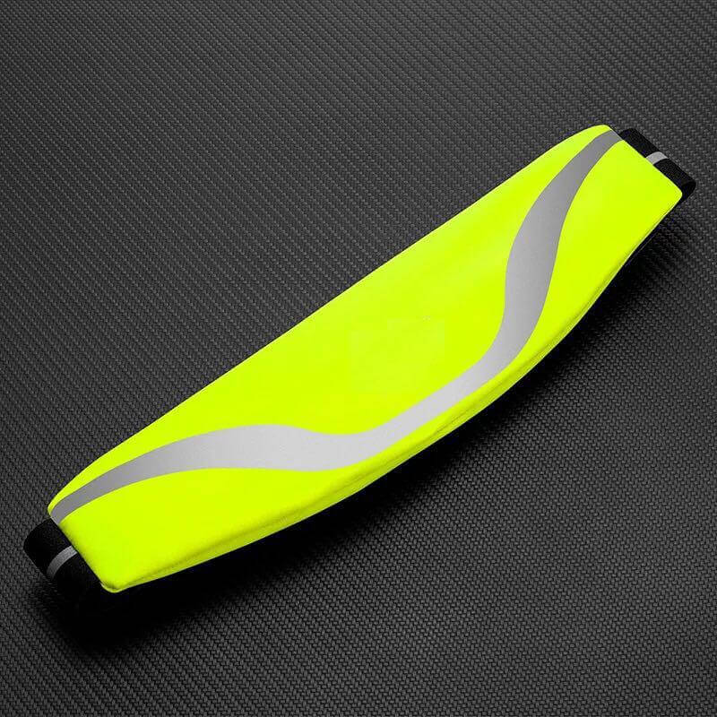 Water-Resistant Sport Waist Pack Running Belt with Reflective Strip Black Lavender