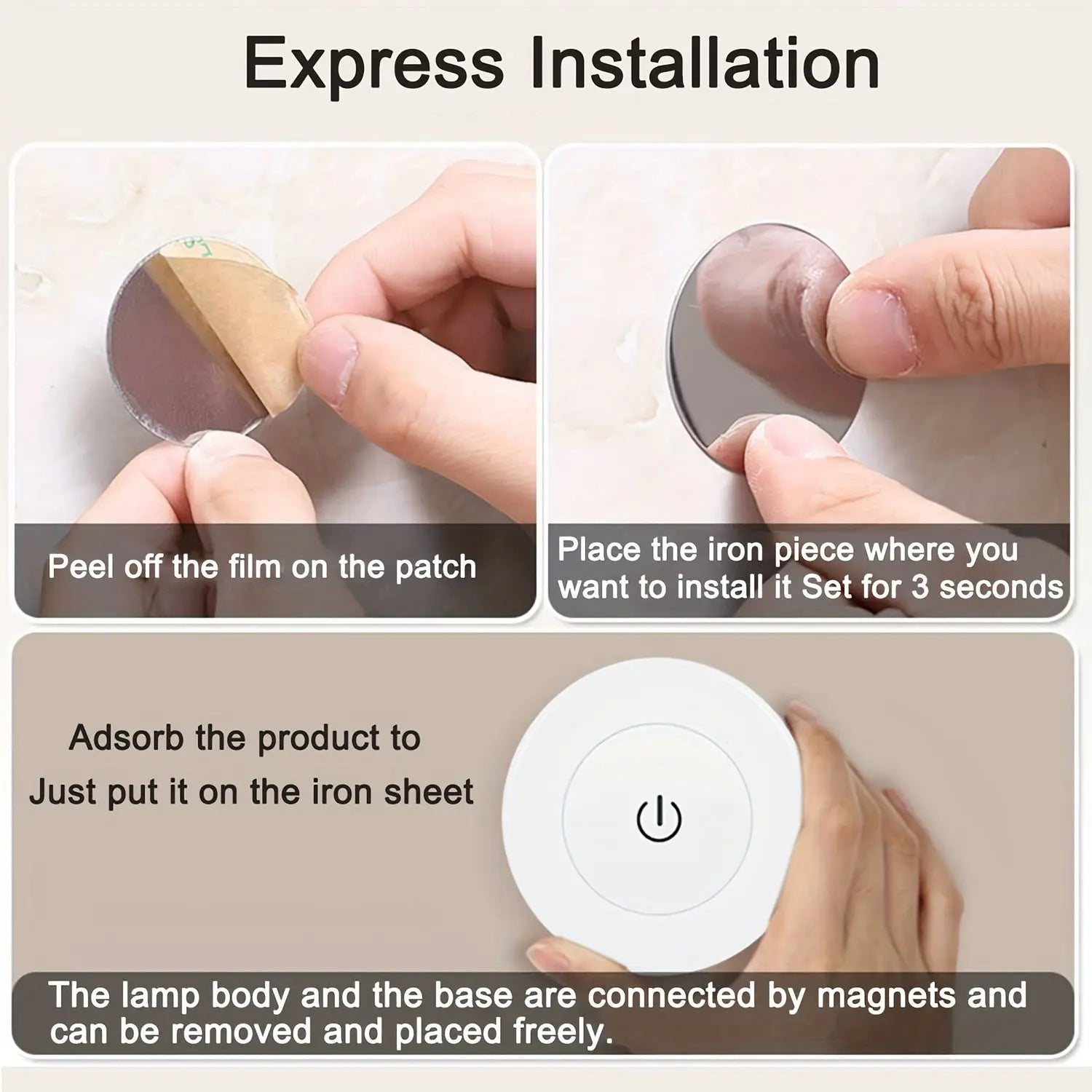 Versatile LED Touch Night Light for Home Decor Champagne Apollo