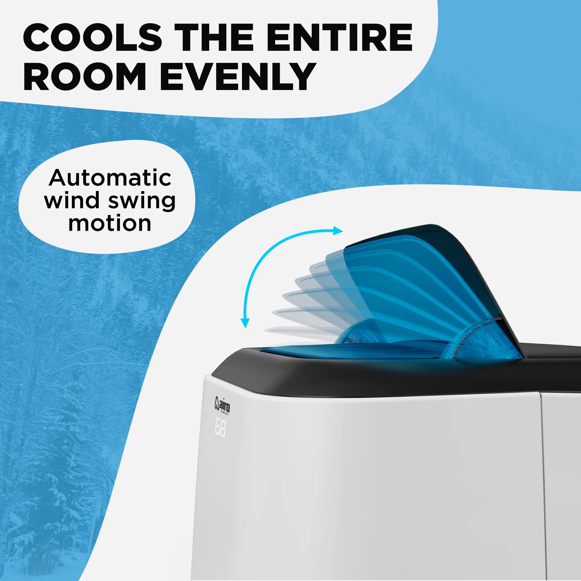 Airo Portable Air Conditioner 8000 BTU (6000 BTU DOE), Standing AC Unit with DIY Window Kit