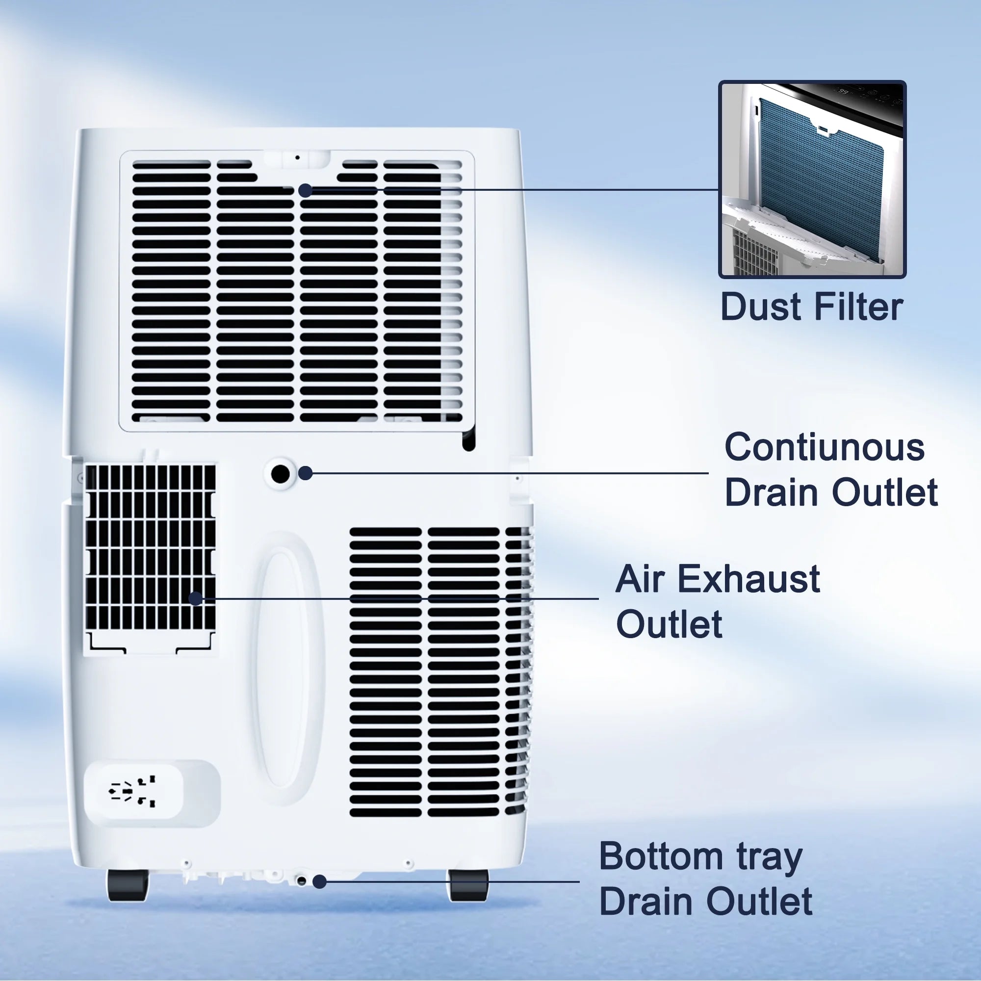 Portable Air Conditioners 12000 BTU, Room Air Conditioning Portable for Room, 24H Timer, 5-In-1 Quiet AC Unit as Cooler Dehumidifier Fan, Remote Control Window Kit Included