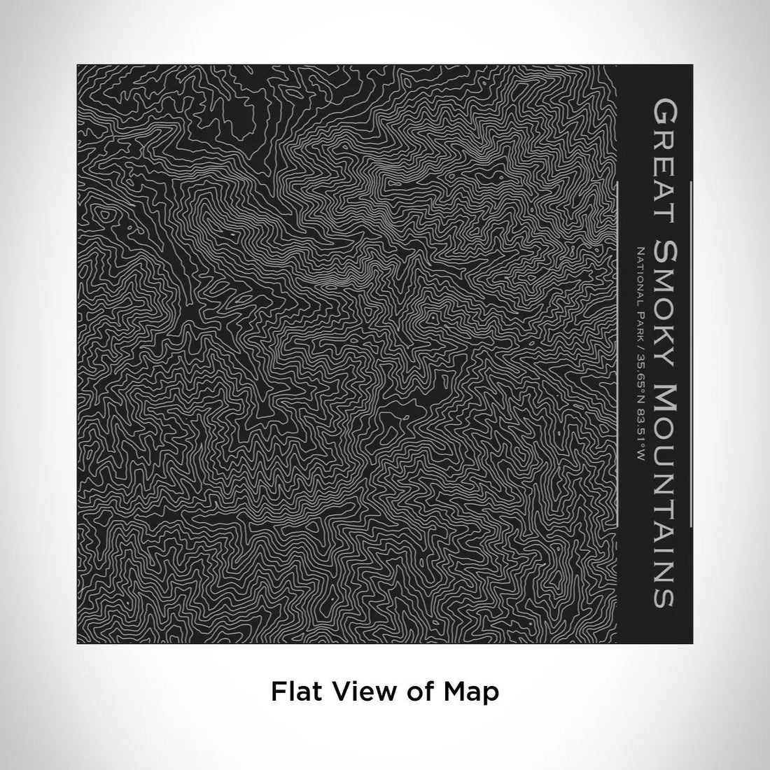 Great Smoky Mountains National Park Engraved Topographic Map Tumbler Cyan Castor