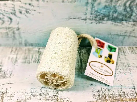 Organic Natural 4" Loofah, loofa, luffa, vegan Yellow Shadow