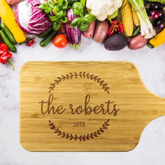 Custom Cutting Board Personalized Cutting Board Magenta Shadow