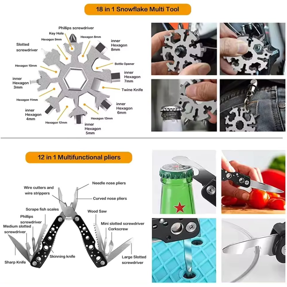 31 in 1 Outdoor Emergency Survival Gear Kit Camping Tactical Tools Crimson Eurybia