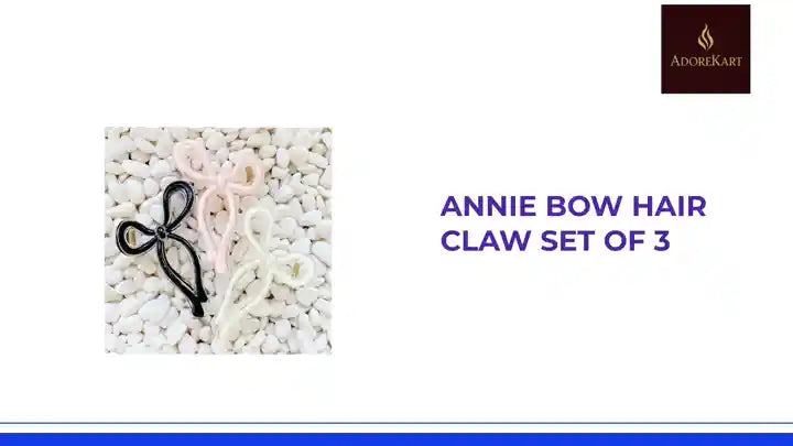 Annie Bow Hair Claw Set Of 3 by@Outfy