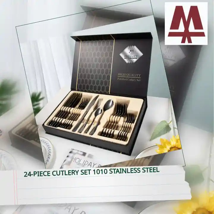 24-piece Cutlery Set 1010 Stainless Steel by@Outfy