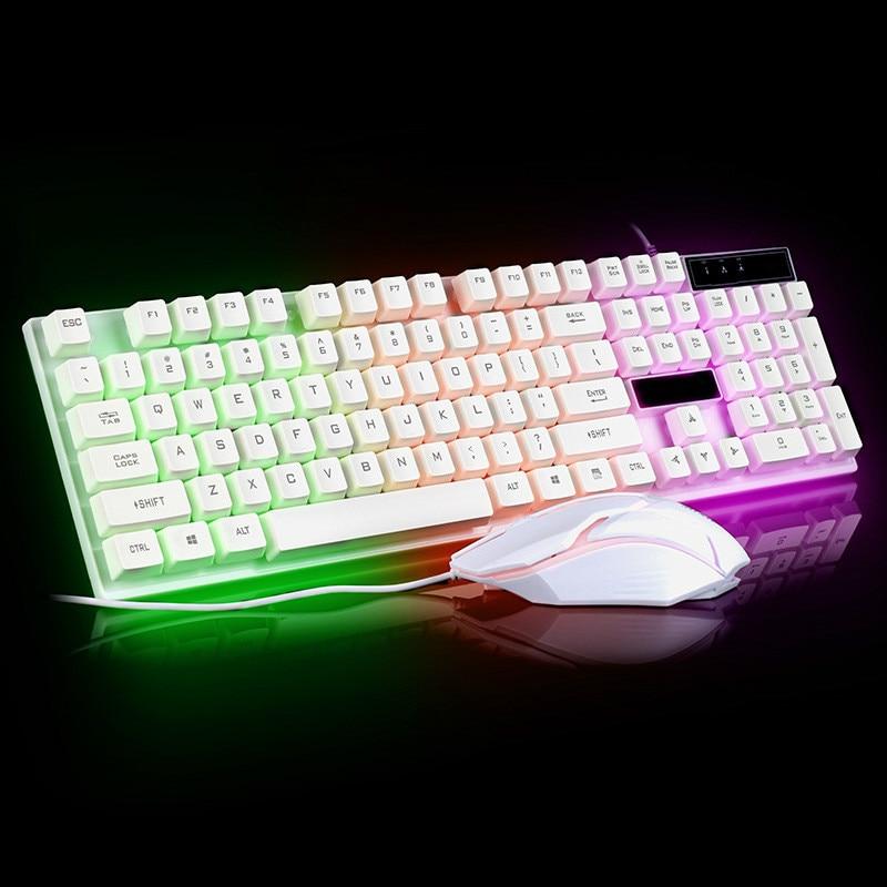 Ninja Dragons White Knight Gaming Keyboard and Mouse Set Yellow Pandora