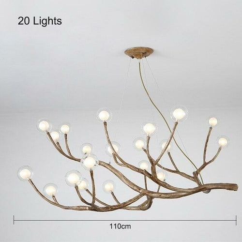 Nordic LED Branch Chandelier Lights Living room Lamps Modern Molecular Yellow Angel