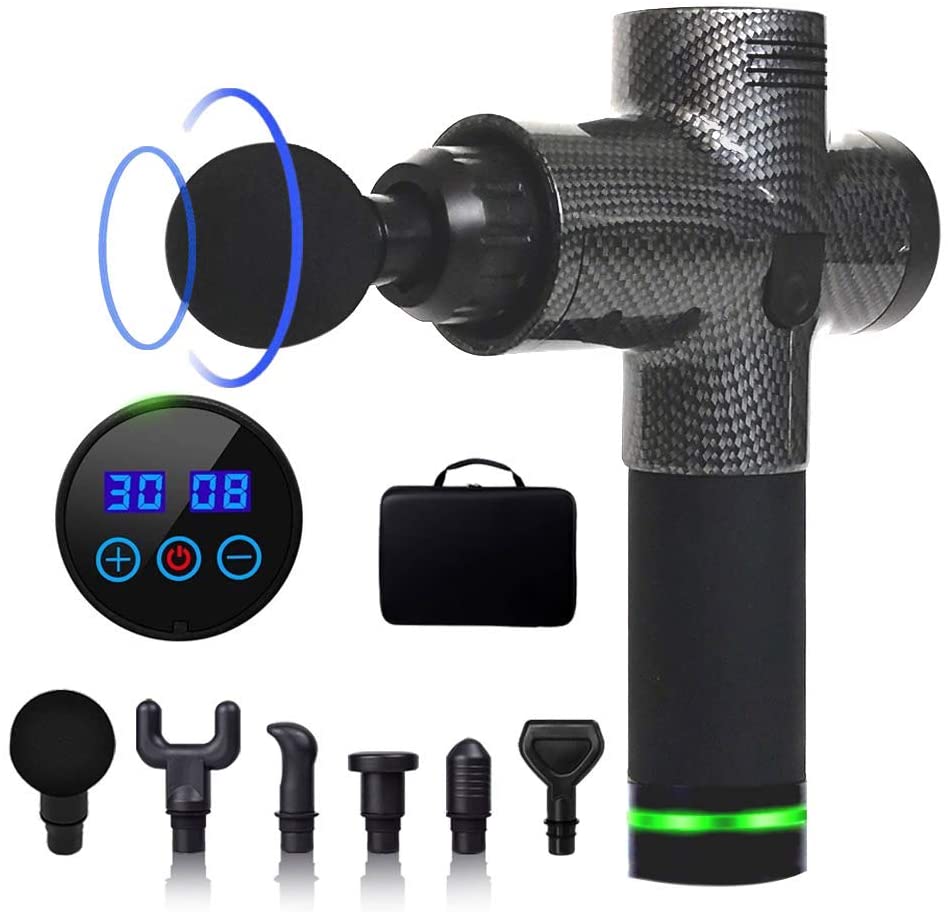 30 Speeds Premium 6 Heads  Handheld Massager Yellow Pandora