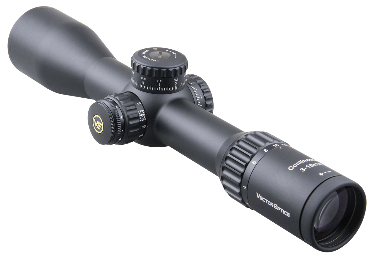 Vector Optics Continental 3-18x50 HD FFP Hunting Riflescope 1/10 MIL Yellow Angel