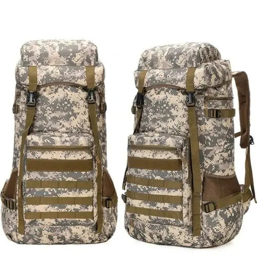 Waterproof Outdoor Camping 70L Military Backpack Yellow Pandora