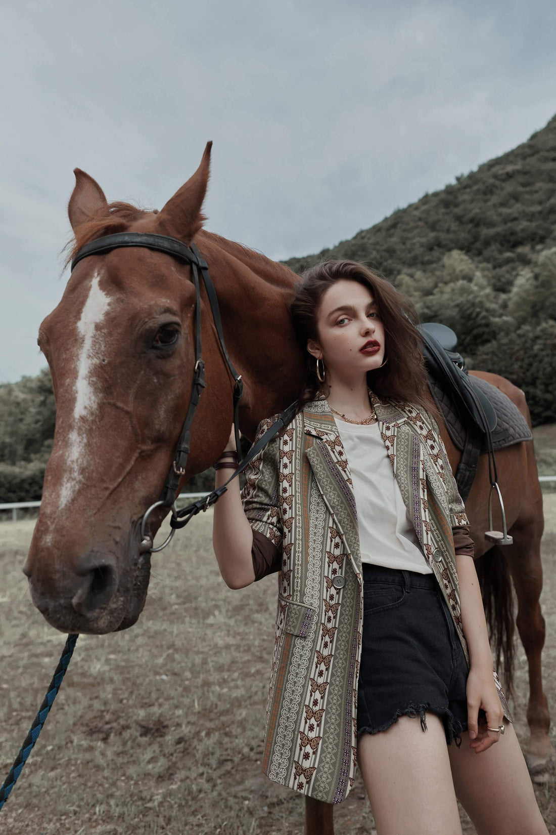 Butterfly Print Single Breasted Korean Blazer Women Jacket,Autumn Yellow Angel