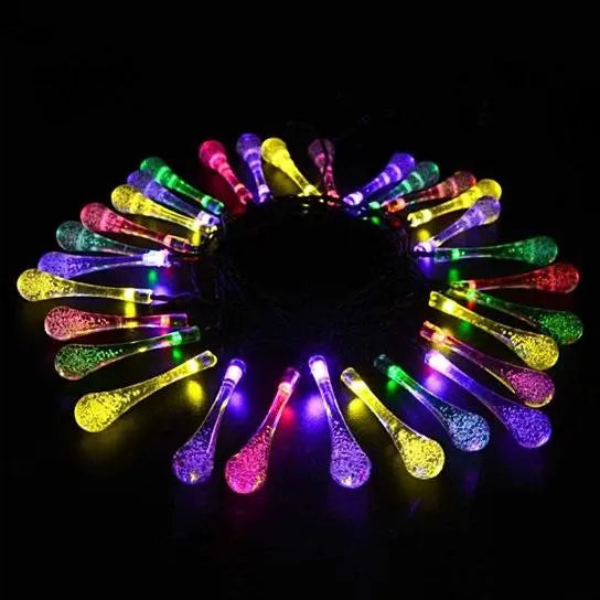 Dew Droplets 20 LED Solar Lights Falling Like Dew Salmon Lucky