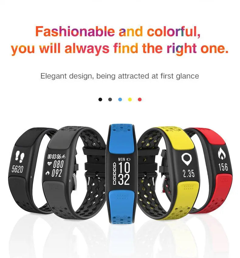 Smart Fit Sporty Fitness Tracker and Waterproof Swimmers Watch Salmon Lucky