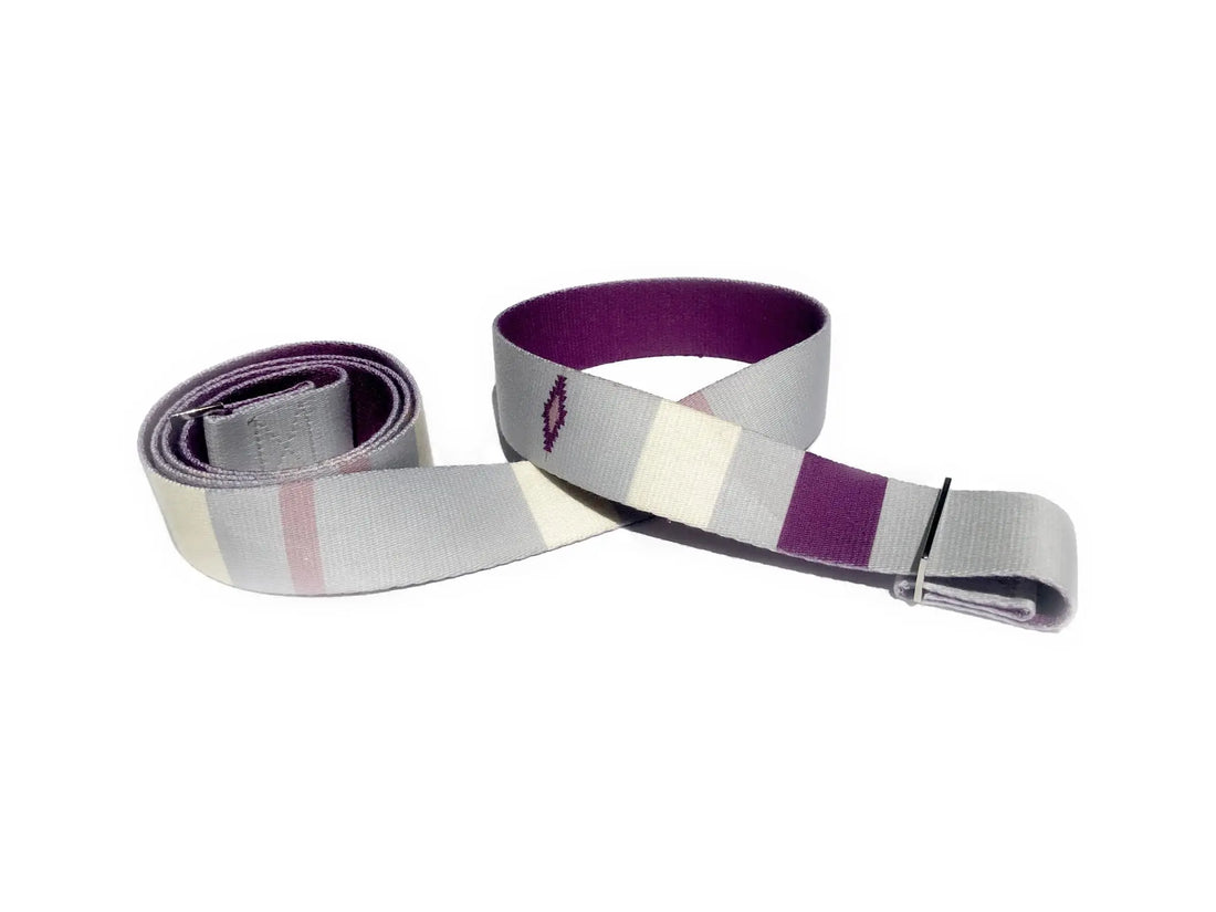 Yoga Strap | Stretching Strap | Metal Buckles | Grey | Yune Yoga | The Rose Sooty
