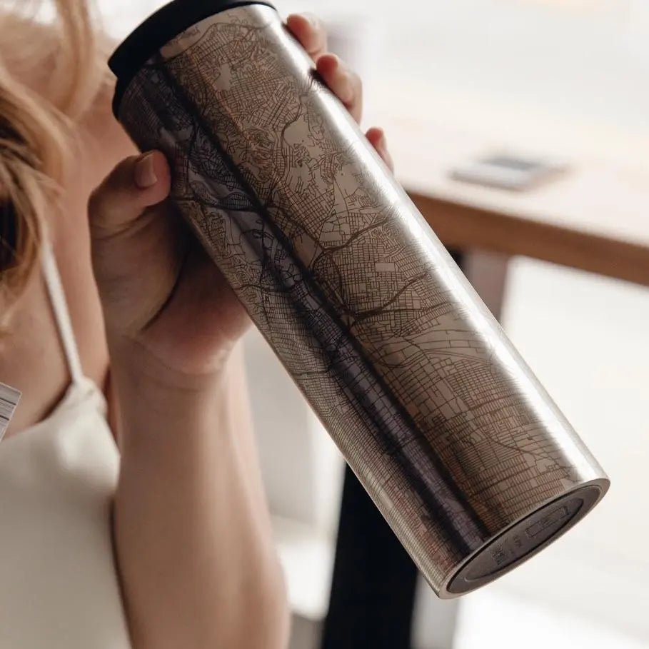 Yellowstone National Park - Wyoming Map Tumbler Cyan Castor