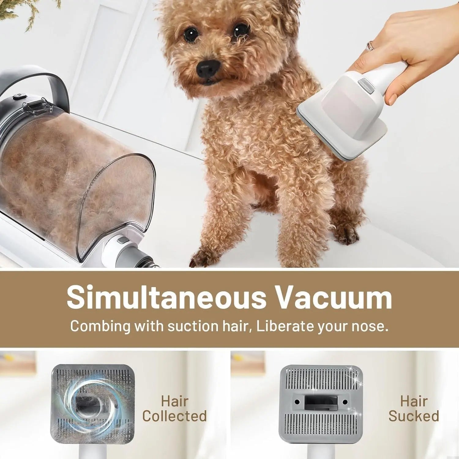 Dog Grooming Kit Pet Hair Cleaning Low Noise Vacuum Cleaner And Crimson Medea