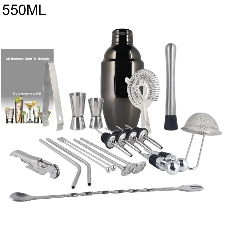 Boston Cocktail Shaker Bar Tools Wine Mixer Set Crimson Medea
