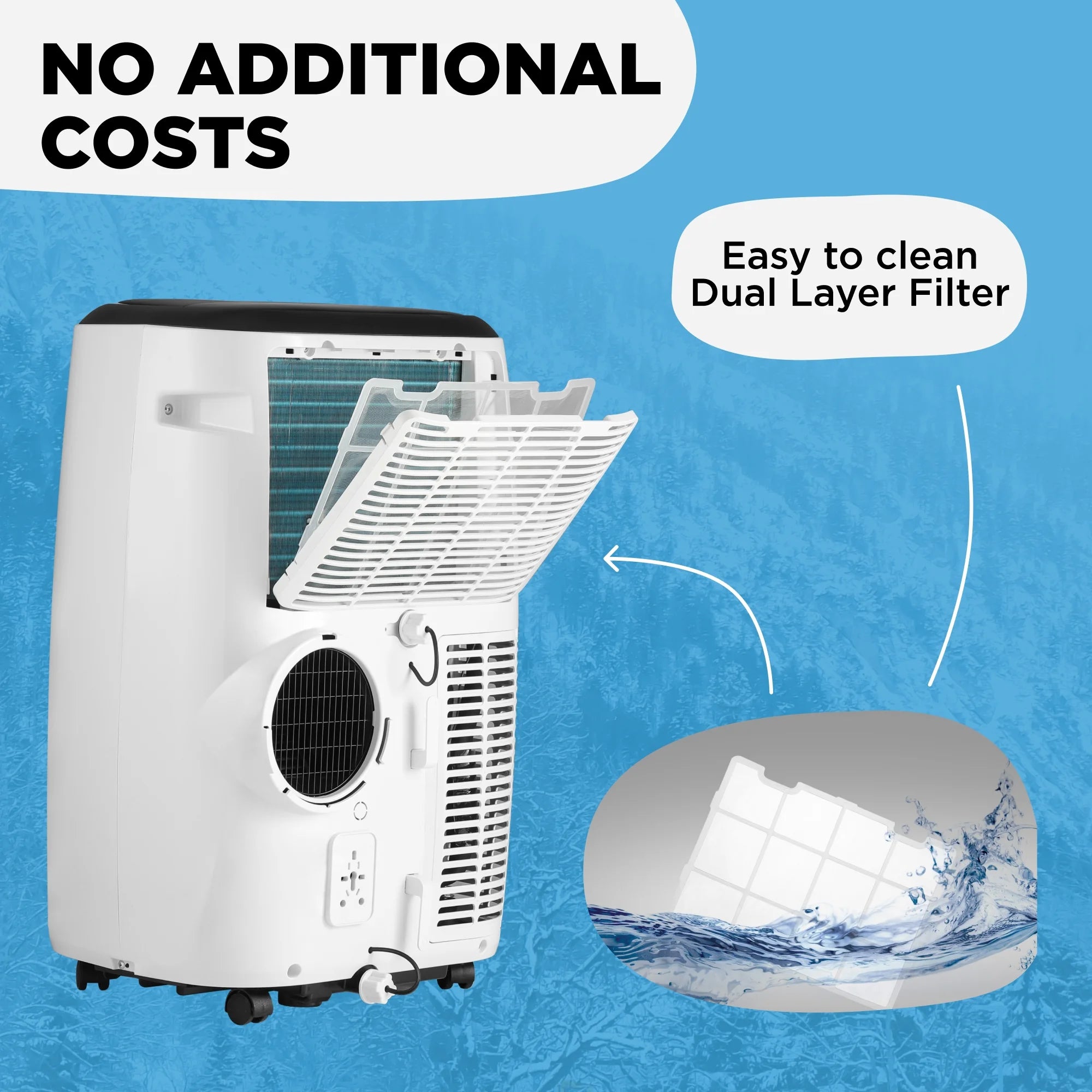 Airo Portable Air Conditioner 8000 BTU (6000 BTU DOE), Standing AC Unit with DIY Window Kit