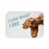 Funny Dog Looking Up Bath Mat Yellow Pandora