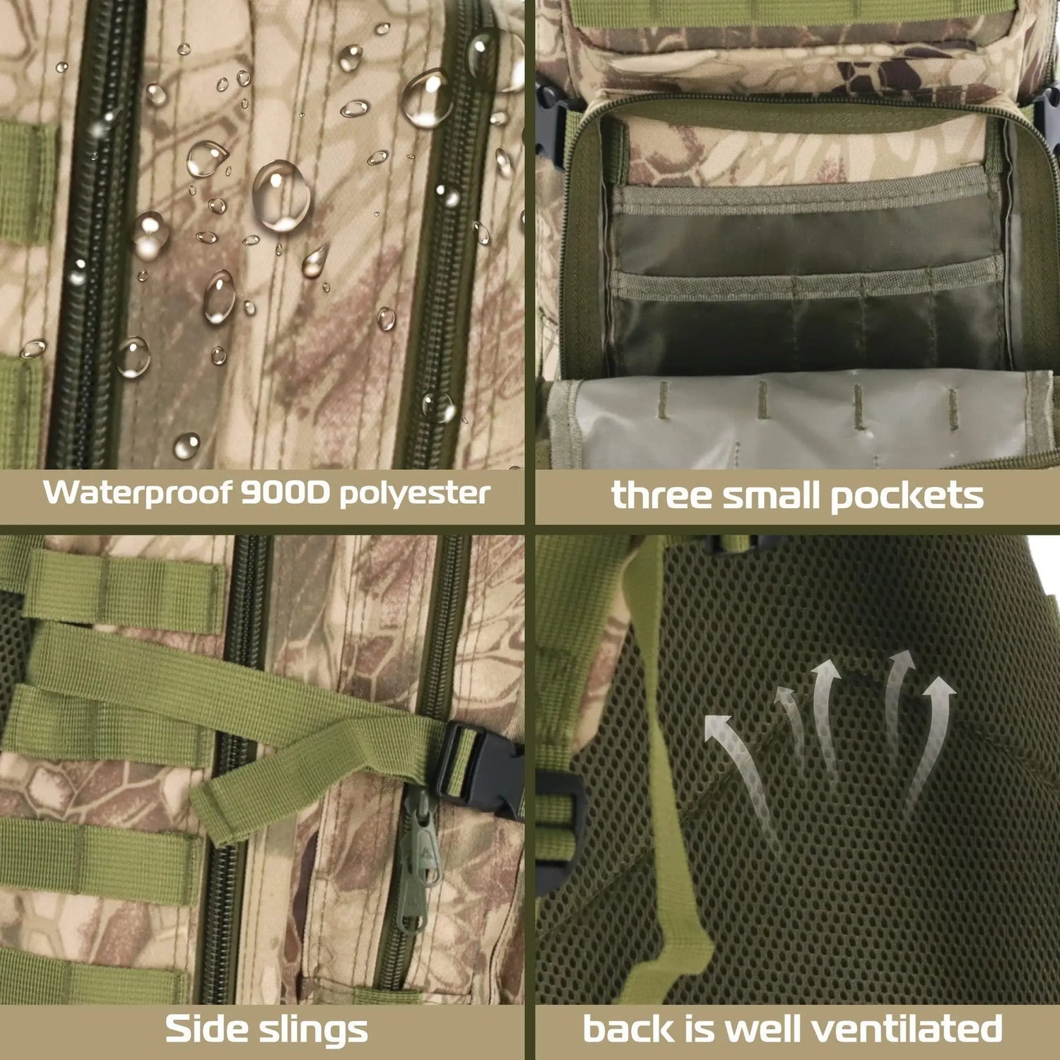 Military Tactical Backpacks Molle System (camouf lage) Periwinkle Eros