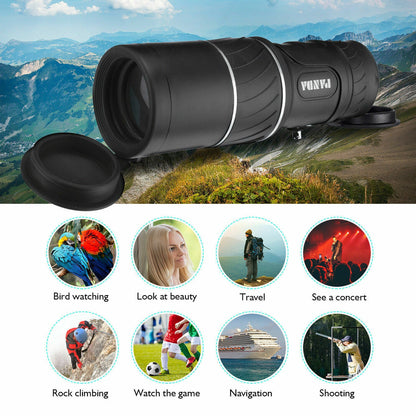 40x60 Day Night Vision HD Optical Monocular Hunting Camping Handheld Telescope Life Waterproof, Anti-Fog Monocular Suitable For Observing Nature Animals Pink Lucy