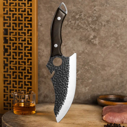Steel Forging Ring Tactical Kitchen Knife Crimson Medea