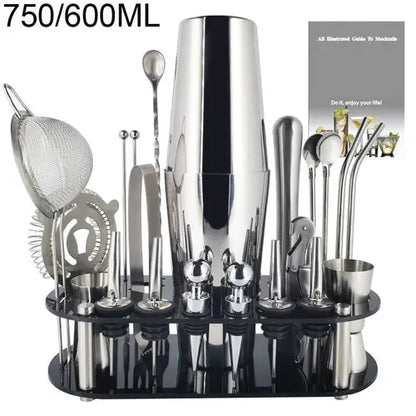 Boston Cocktail Shaker Bar Tools Wine Mixer Set Crimson Medea